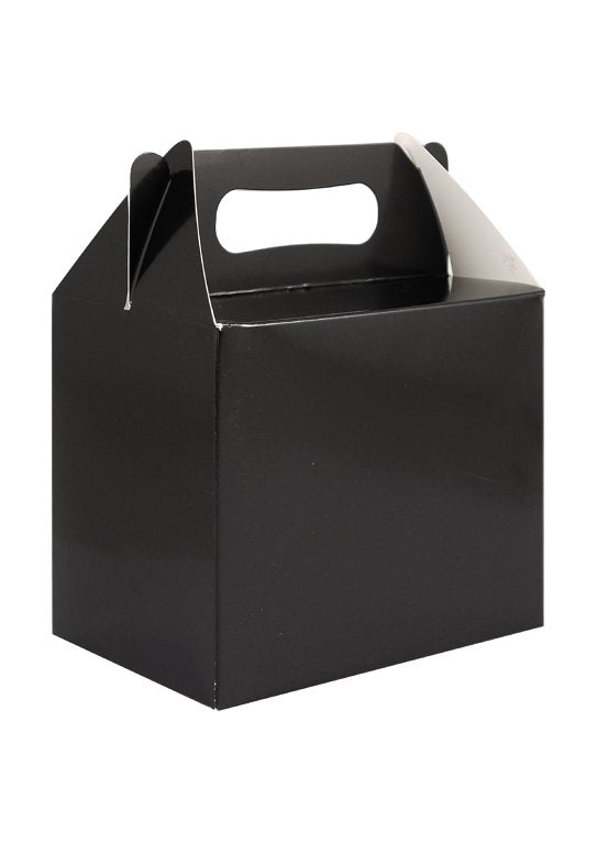 6 Black Party Lunch Boxes