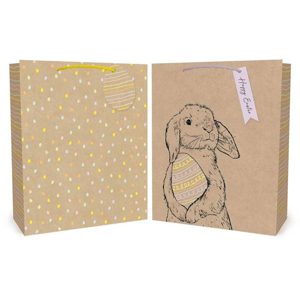 Medium Easter Gift Bag - Assorted 23cm x 18cm Bunny Chick Egg Spring Holiday