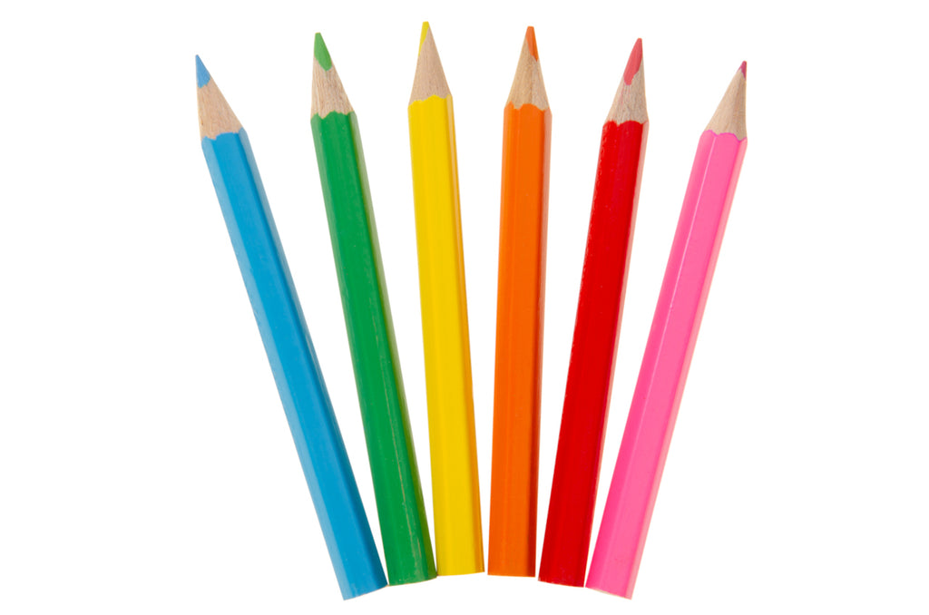 6 Happy Face Halfsize Colouring Pencils