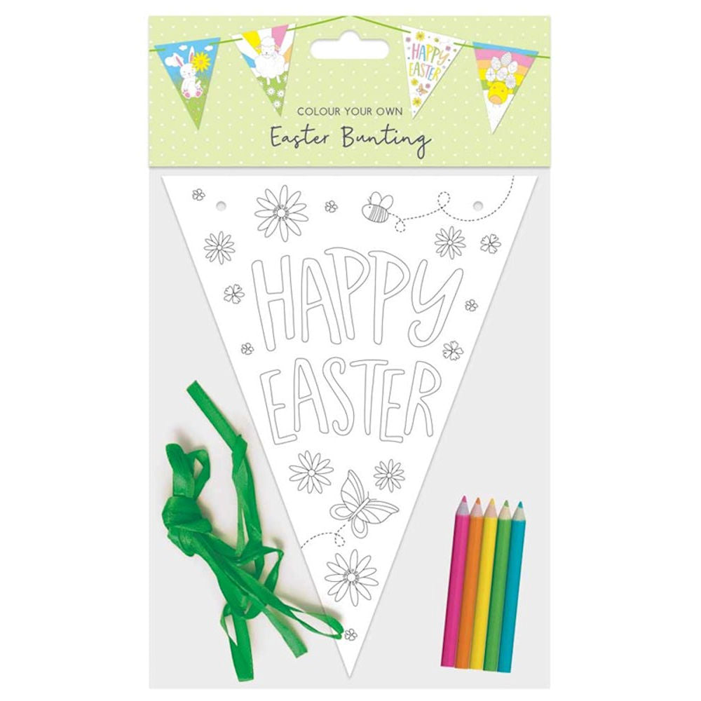 Happy Easter Colour Your Own Bunting - Kids Craft Activity Easter