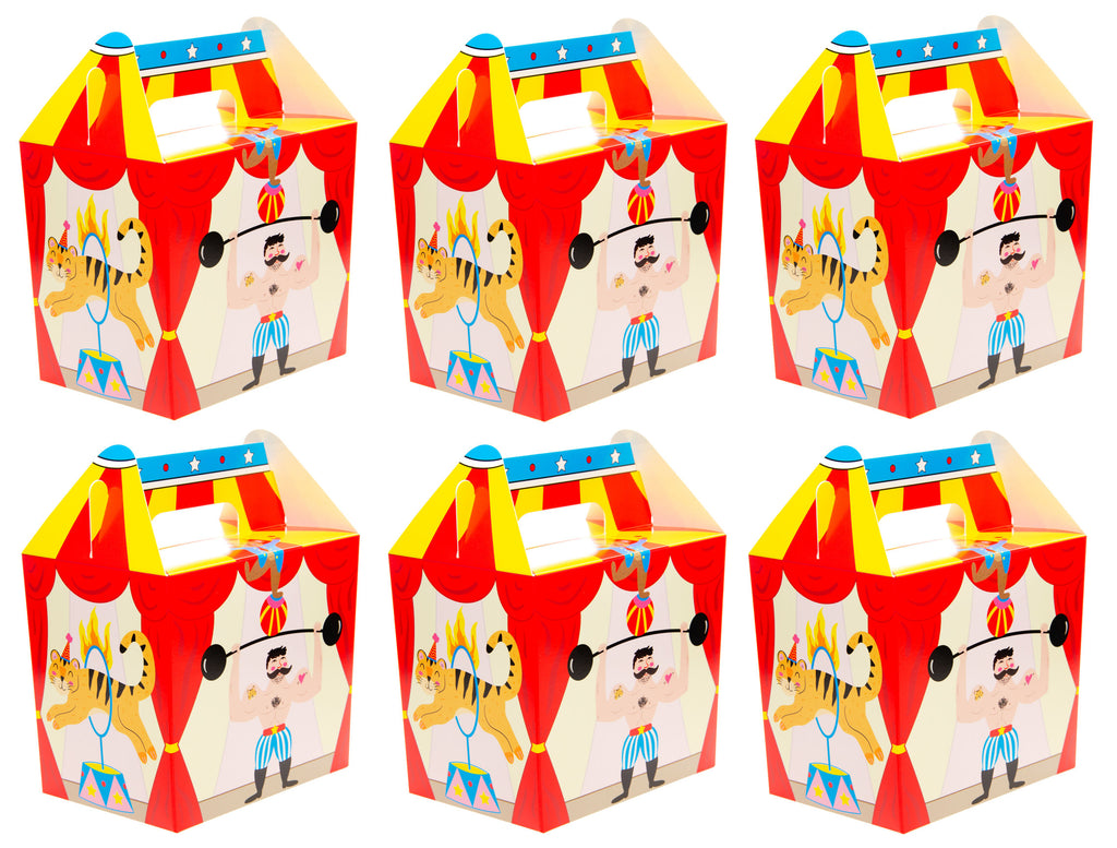 6 Circus Party Food Lunch Boxes