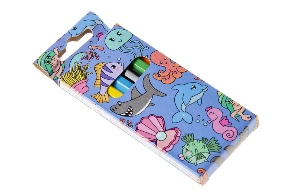 6 Sea Animal Halfsize Colouring Pencils