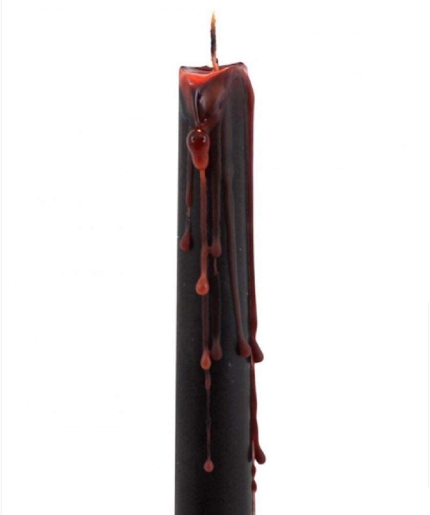 Weeping Candles 2 Pack - Blood Drip Effect Candles Dramatic Ambiance Gothic Decor Halloween Decorations