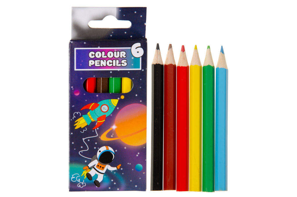 6 Space Halfsize Colouring Pencils