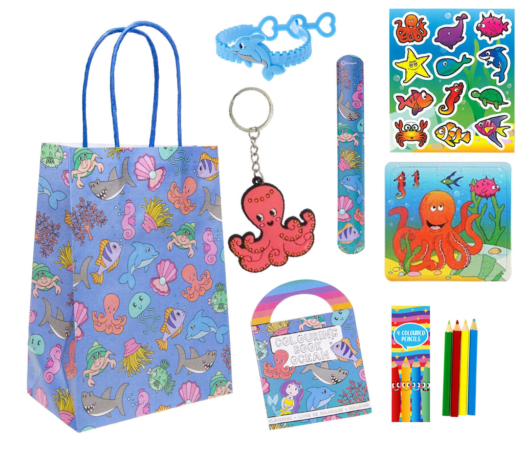 6 Sealife Theme Pre-Filled Party Bags | 42 Piece DIY Kit