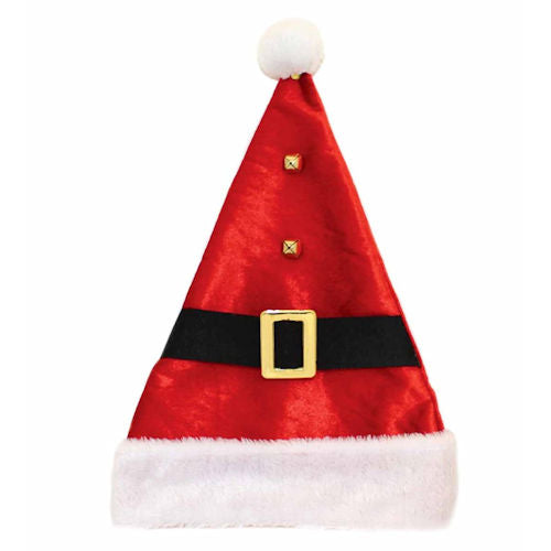 Christmas Santa Belt Bells Hat - Festive Holiday Accessory Costume Party Wear