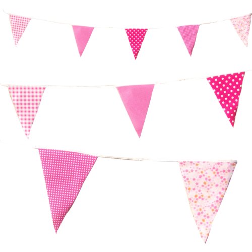 Pink Shabby Chic Vintage 10m Triangle Bunting