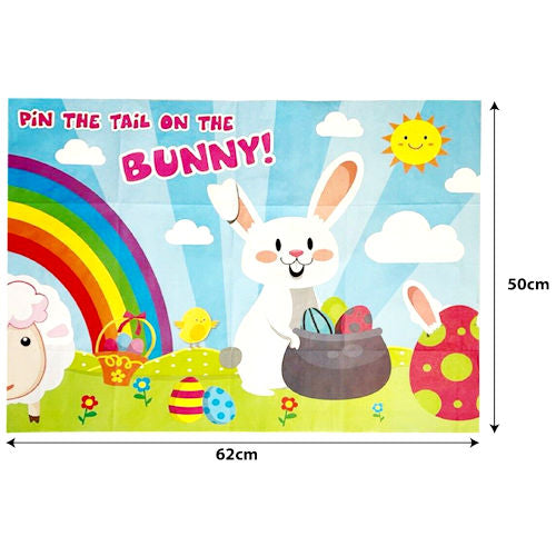 Pin the Tail on the Bunny Easter Game - Fun Party Activity Kids Celebration Twist Game