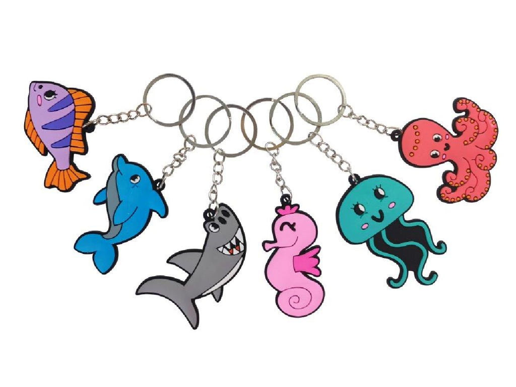 6 Sea Animal Keychains