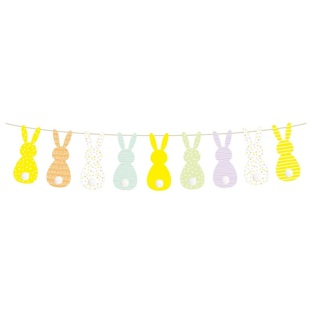 Easter Bunny Bunting - 2m Festive Garland Holiday Decoration Spring Party Decor