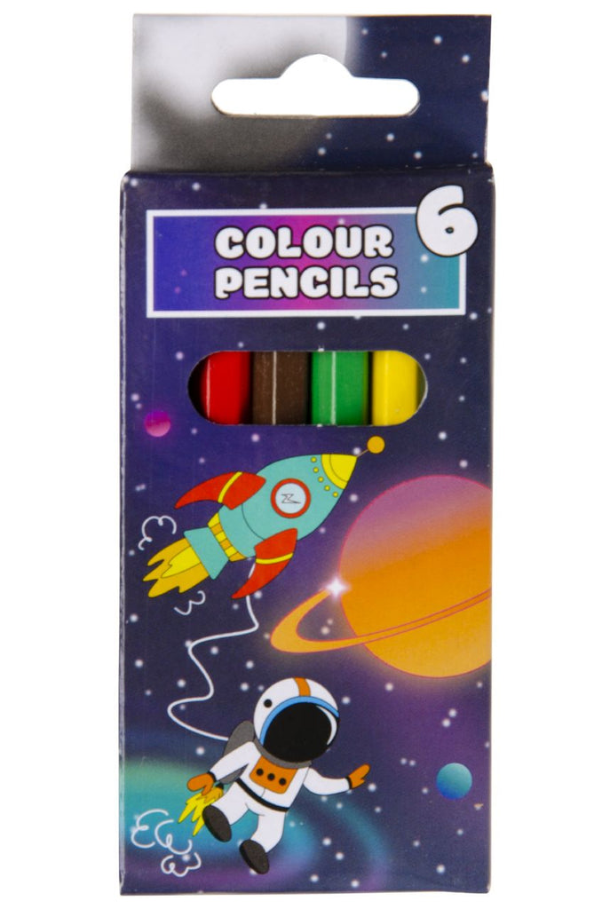 6 Space Halfsize Colouring Pencils