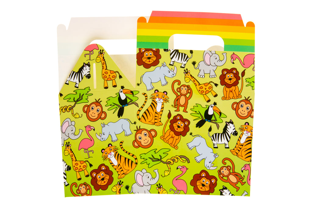 6 Wild Animal Party Food Lunch Boxes