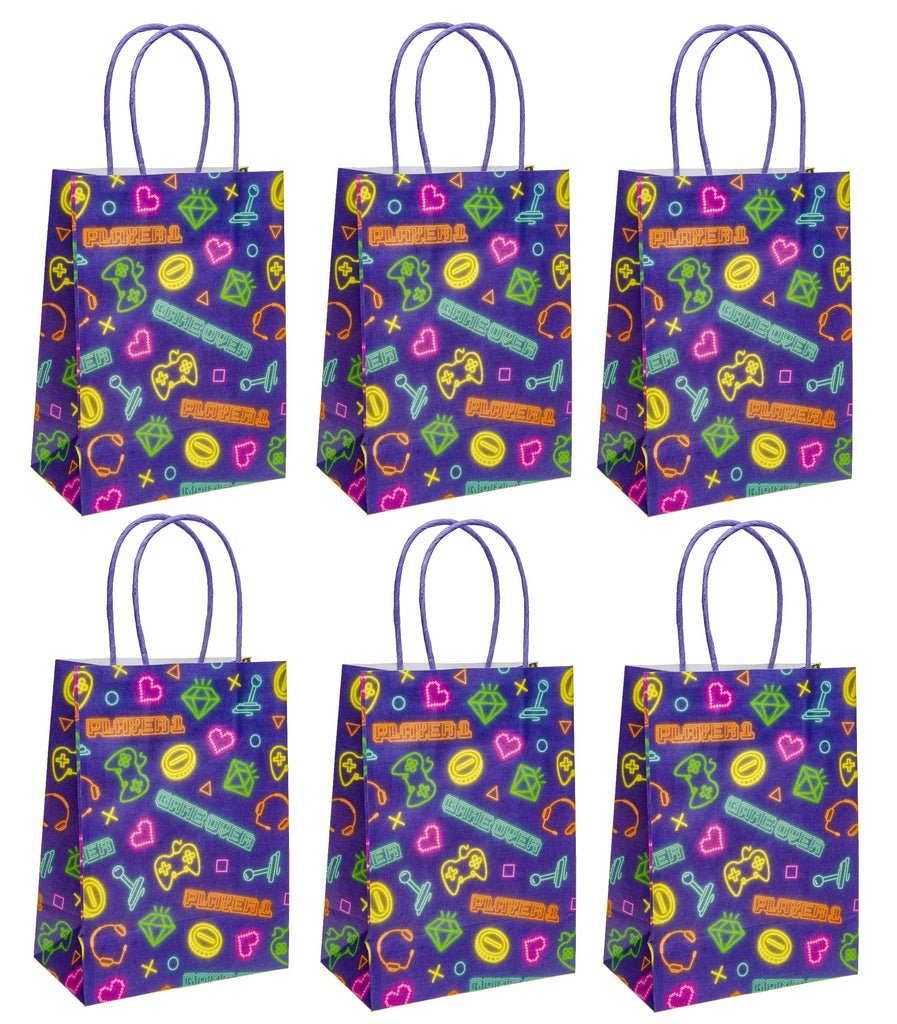 6 Large Gamer Paper Party Bags