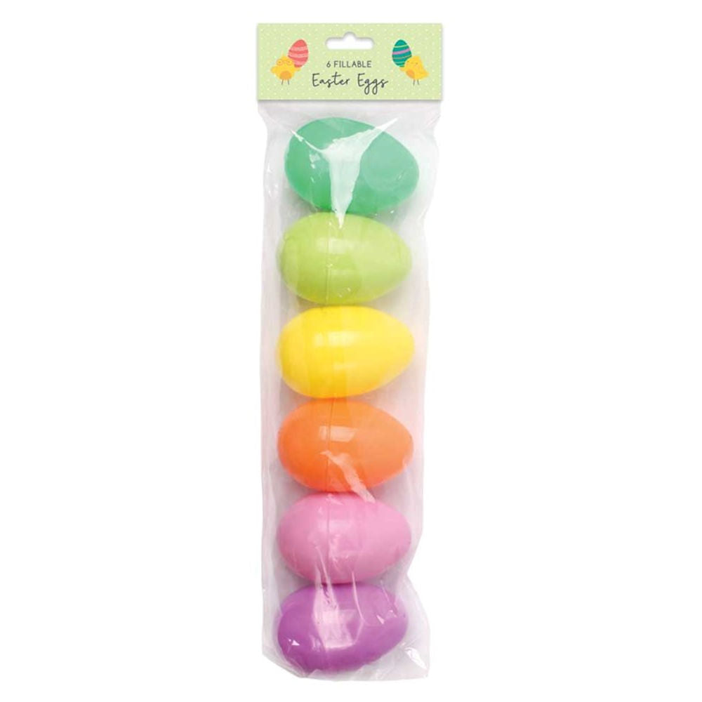 Refillable Easter Eggs Pastels - 6 Pack Holiday Hunt Craft Supplies