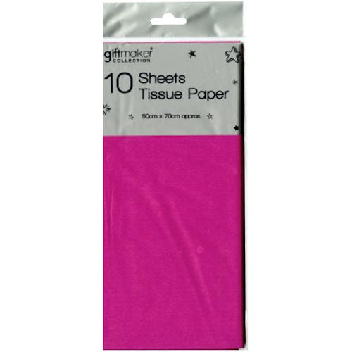 Hot Pink Tissue Paper - 10 Sheets 50cm x 70cm Vibrant Versatile Wrapping Crafting