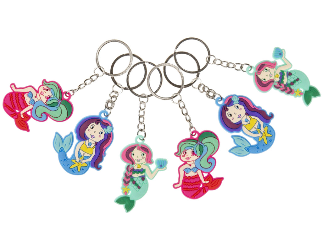 6 Mermaid Keychains