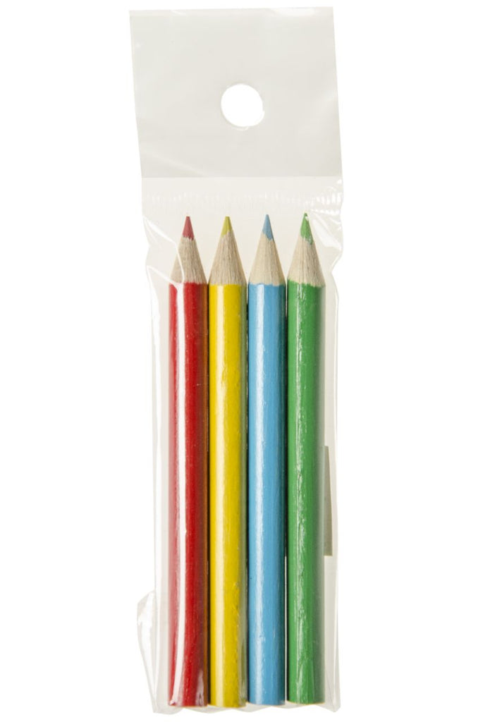 6 Short Mini Colouring Pencils