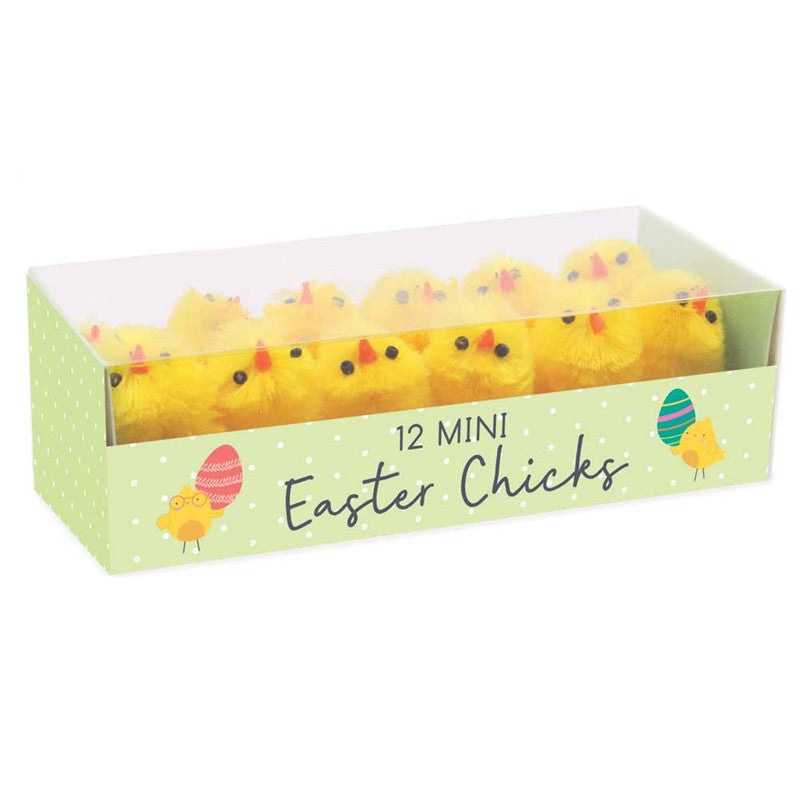 Mini Easter Chicks - 12 Pack Festive Holiday Decorations Craft Supplies Spring Party Accessories