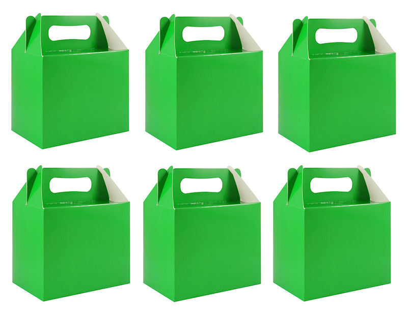 6 Green Party Lunch Boxes