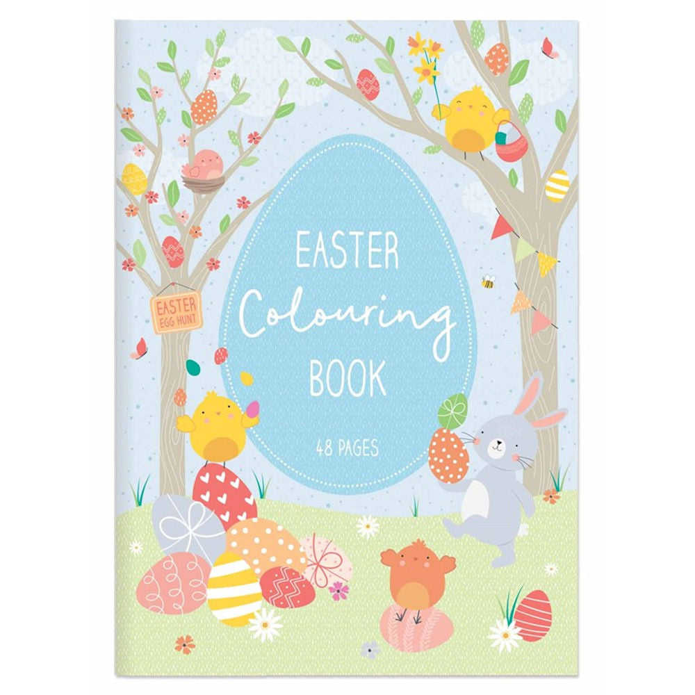 A4 Easter Colouring Book - 48 Pages Bunny Chick Egg Basket Spring Holiday Activity