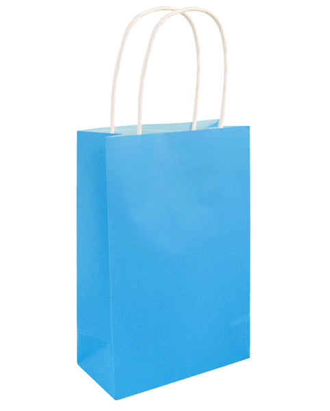 12 Blue Stripe Paper Bags | Party Perfecto