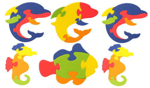 6 Foam Animal Puzzles