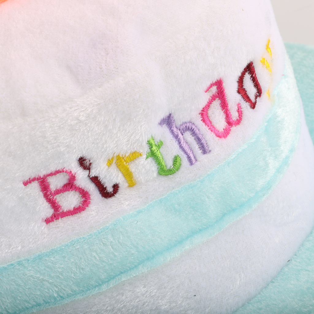 Adult Blue Light Up Happy Birthday Hat